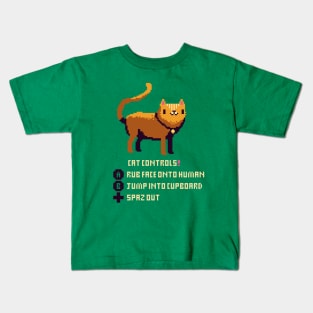 cat controls! Kids T-Shirt